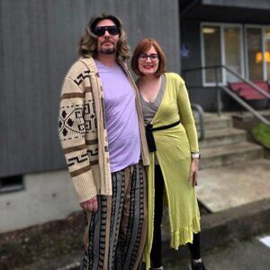 REECHO Red Short Bob with Bangs Synthetic Wig 11"